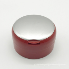 Empty round plastic loose powder case with sifter empty makeup powder case with puff